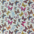 A-1127 PU Synthetic Leather Glitter Effect Butterflies Design Durable Fabric for Fashion Bags Shoes Sofas Outdoor Garment Use