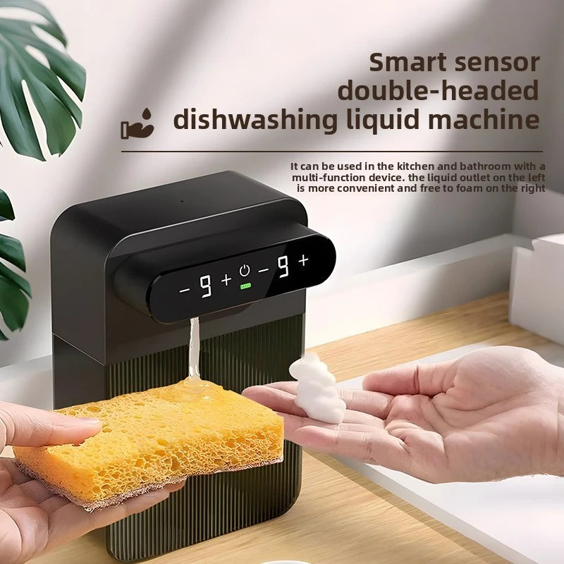 Touchless Wall Mounted Dual Automatic Soap Dispenser 400ML X 2 Shampoo Shower Gel Lotion Container Dispenser  for Bathrooms