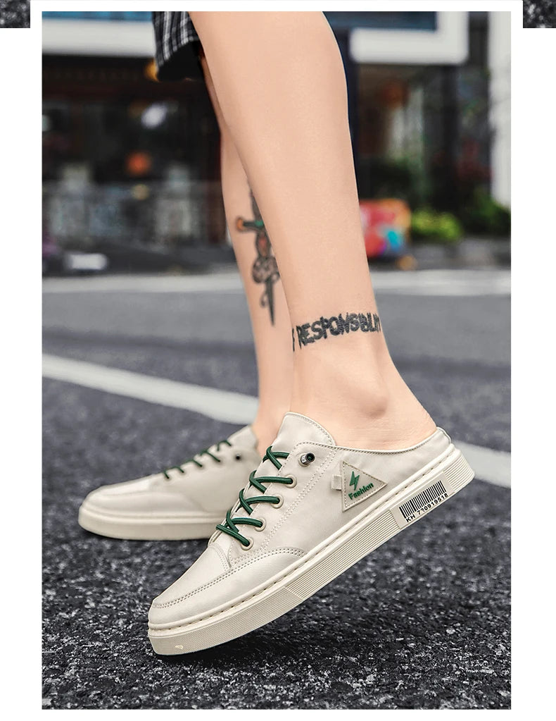 Men's Slip-ons Canvas Shoes Non-heel Casual Shoes Autumn Summer Slippers 2021 Original Fashion Male Sneakers Zapatos De Hombre