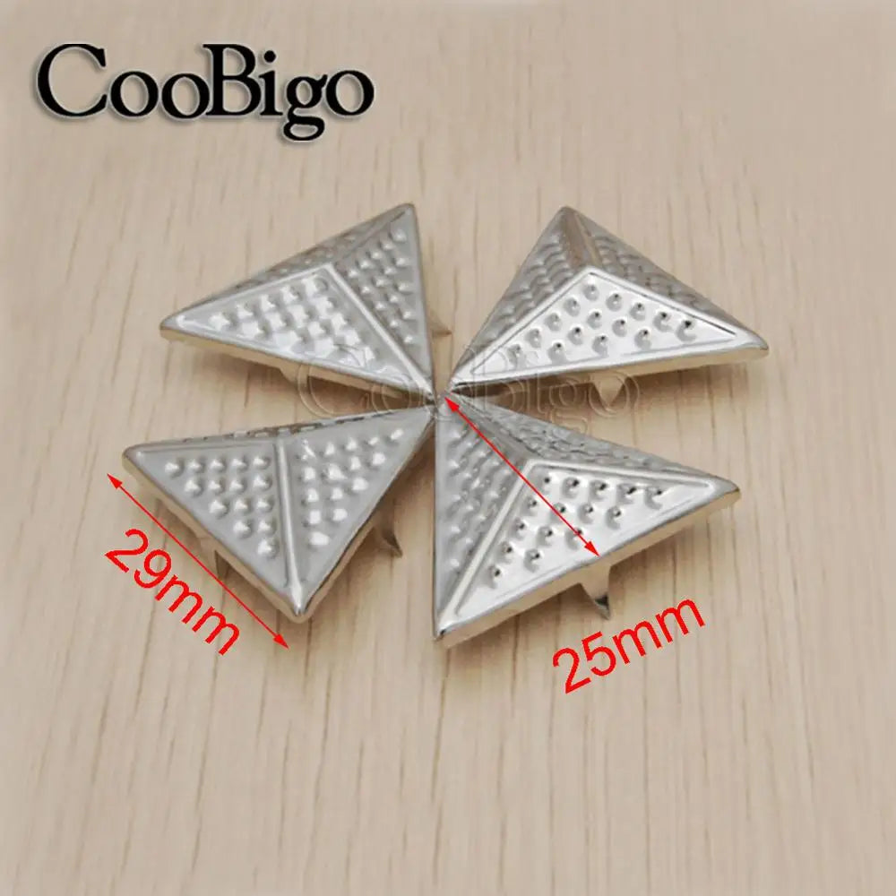 100pcs Metal Claw Rivets Studs Punk Rock Spike Nails Leathercraft DIY Shoes Garment Bag Apparel Bracelet Sewing Accessories