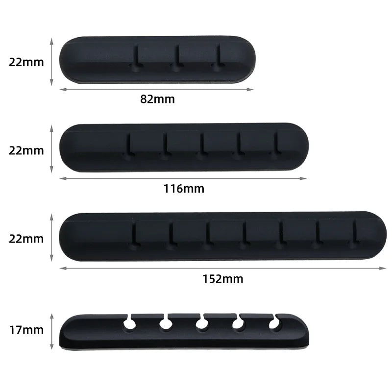 Cable Cord Wire Organizer Silicone USB Cable Winder Management Clips Self Adhesive for Mouse Keyboard Headset Car For iPhone