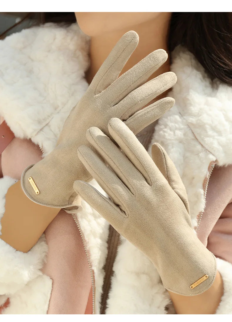New Grace Fashion Lady Gloves Women Winter Vintage Touch Screen Driving Keep Warm Windproof Glove Mittens Dropshiping G072