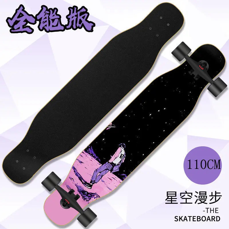 Beginners Long Board Skateboard Female Male Adults Students Teenagers Four-Wheel Magnesium Alloy Walking Dance Board China