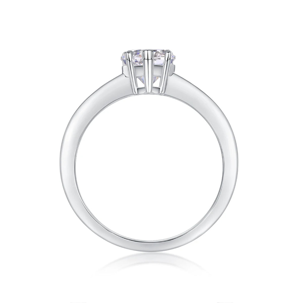 Hot Sales Heart Moissanite Engagement Ring S925 Silver Solitaire Mossanite Diamond Wedding Rings Moissanite Fashion Ring