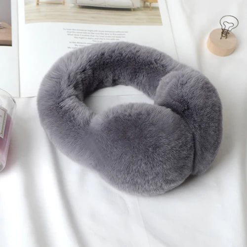 Natural 100% Rex Rabbit Fur Earmuffs Women Fashion Men Warm Russia Winter Real Fur Earmuffs Children Ear Cover fur Earlap Girl