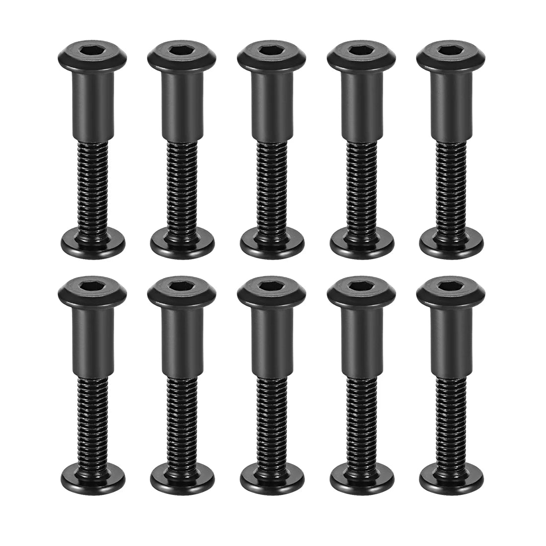 Uxcell 10 Sets M6 Screw Post Fit for 5/16"(8mm) Hole Dia 16mm-50mm Leather Fastener kitchen Furniture Cabinet Connectors Free