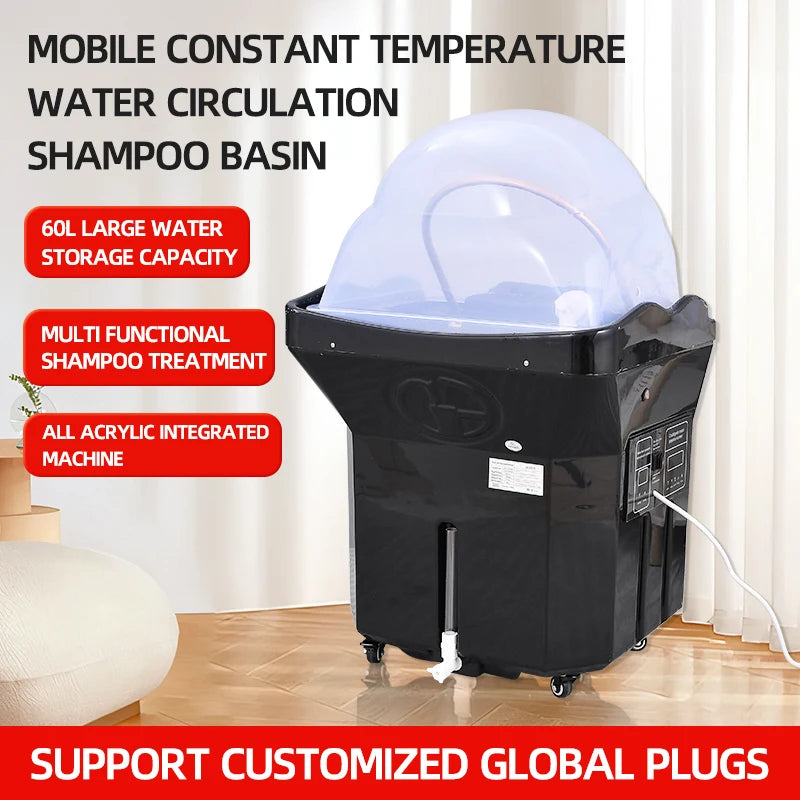 New Water Storage Separate Sink Set Shampoo Bed Multifunctional Fumigable Hydrotherapy Water Circulating Shampoo Bed