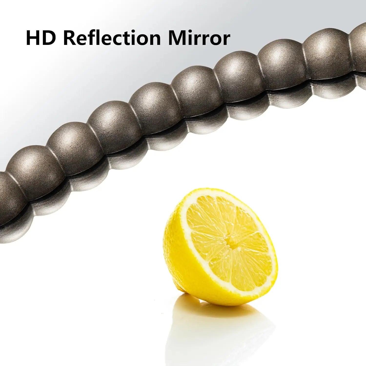 WallBeyond 1-Piece 28-Inch Round Wood Silver Bead Mirror Retro Style Framed Wall Mount Decor for Home Entryway Living