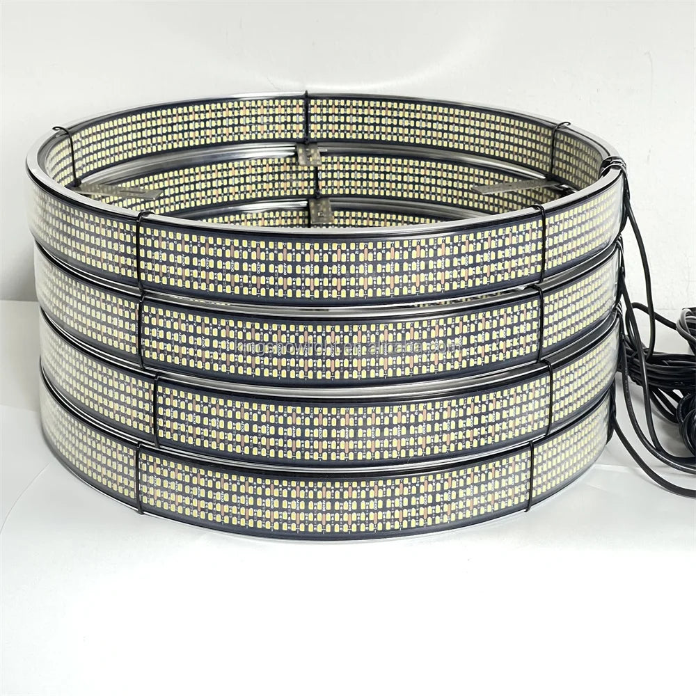 Kingshowstar 17inch 10 Rows LED Wheel Light Lighting LED Illuminated Wheel Rings Pure White Wheel Lights for Cars and Trucks