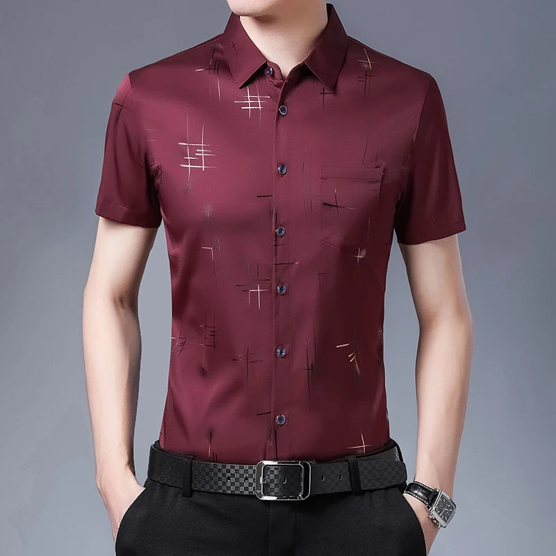 Wholesale Summer Satin Blouse Shirt New Arrival Floral Pattern Slim Fit Casual Style Anti-Wrinkle and Breathable Features