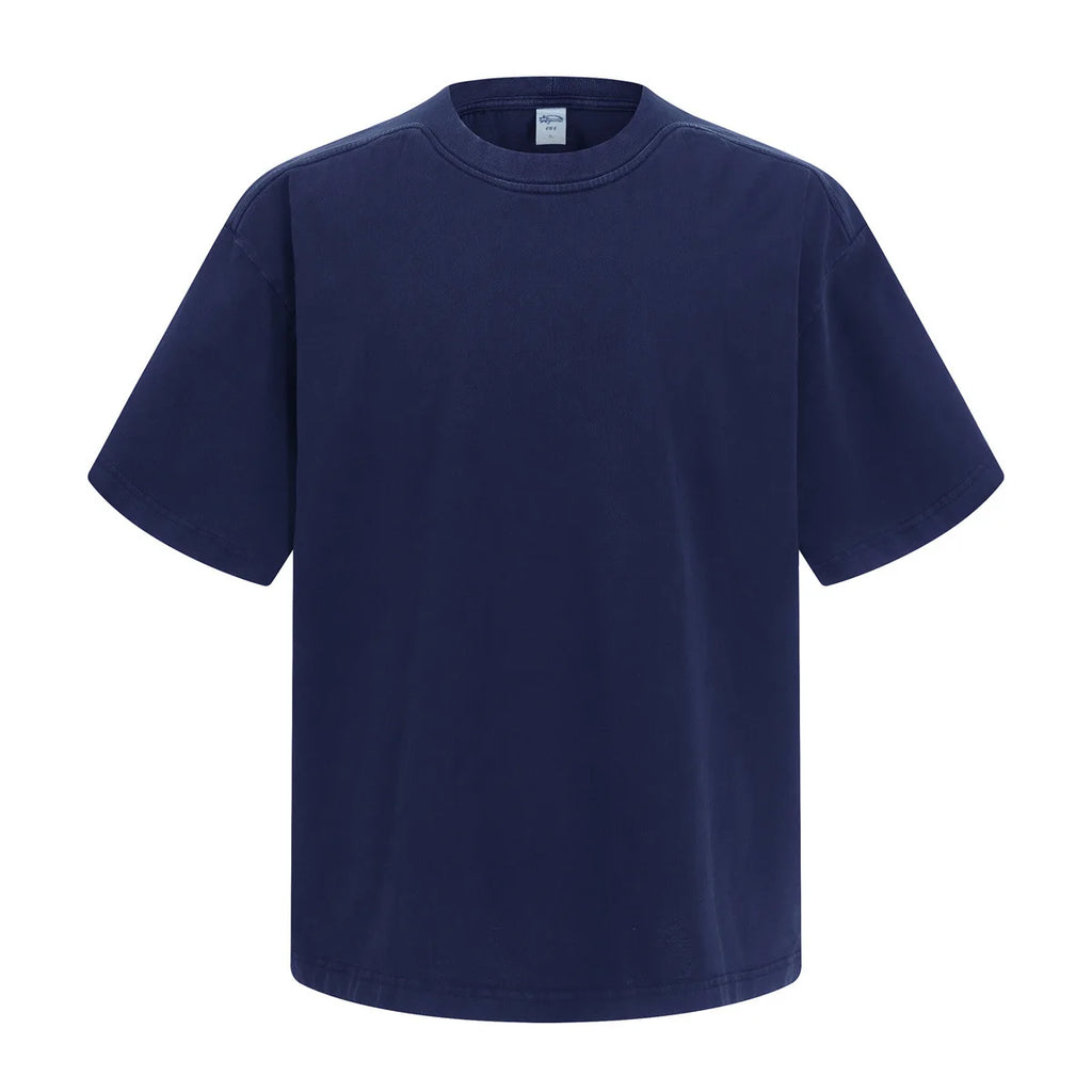 Hot Summer Round Neck Loose Style T-shirt Causal Men's T Shirt 100%  Cotton 273gsm Washed Design Printed Oversized