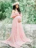 Top Sales Off Shoulder Tulle Elegant Slim Fit Gown Baby Shower Photography Maxi Maternity Dress Photoshoot DGPD-001