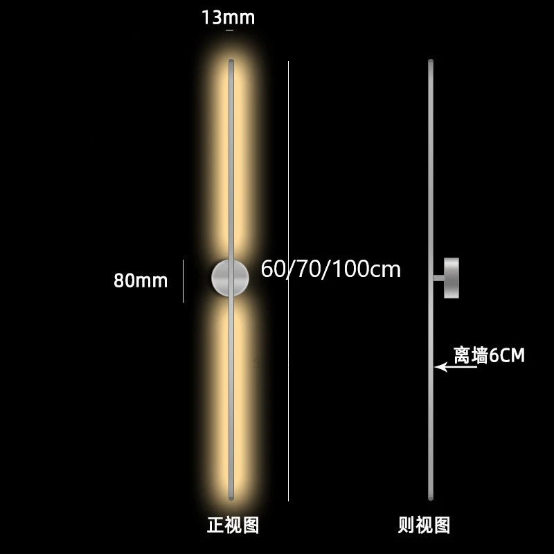 Modern Simple Line Wall Lamps Nordic Living Room Luxury Wall Decor Led Wall Light Creative Aisle Rotating Lam Wall Sconce Lights