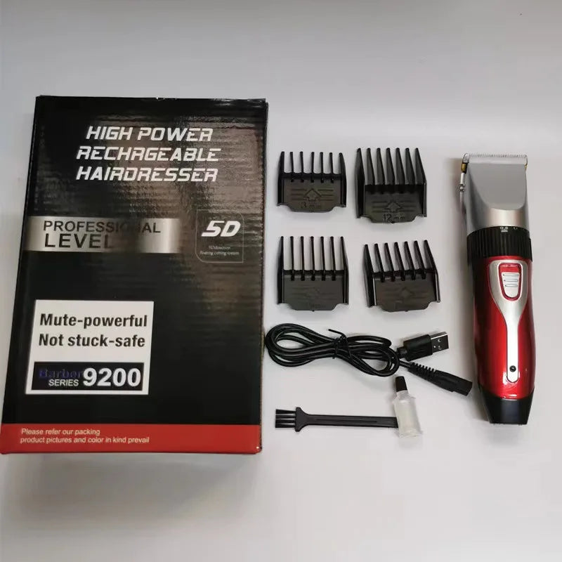 HotSale Professional USB Cordless Electric Portable Hair Trimmer Rechargeable Barber Hair Clipper Kit Ceramic Haircut Grooming