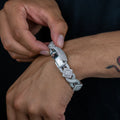 Luxury Grade Smooth Finish Icedout Diamond Charm Hip Hop Bracelet Long Shine Adjustable Chain Yellow Gold Unisex Daily Use Gift