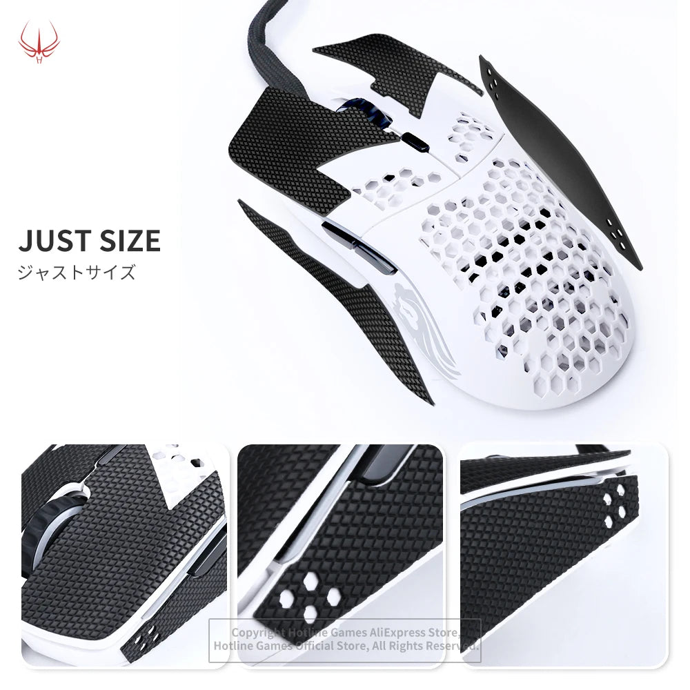 Hotline Games 2.0Plus Mouse Anti-Slip Grip Tape for glorious model O- Minu,Grip Upgrade,Moisture Wicking,Pre Cut,Easy to Apply