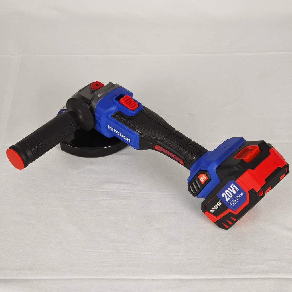INTOUGH 20V Cordless Brushless Angle Grinder Battery Rechargeable 125mm Portable Angle Grinder
