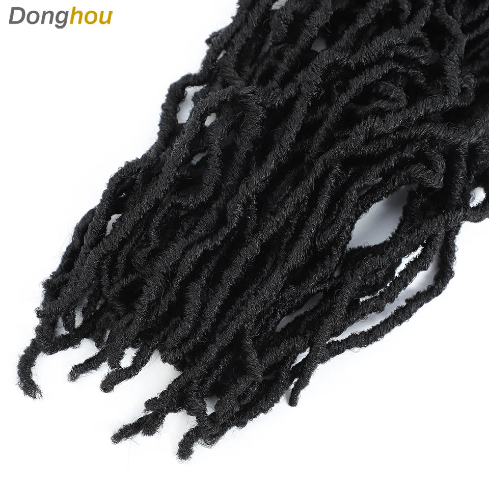 18”24”36” Mix Green New Faux Locs Crochet Hair Synthetic Curly Dreadlocks Hair Extensions Faux Cheveux Soft Locs Crochet Braids