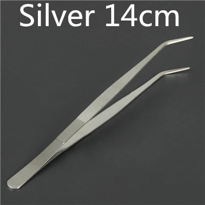 14/16/18/20/25/30cm Kitchen Cooking Medical Tweezer Tong With Comfortable Ridged Handle,for Medical,Kitchen Bar Accessory