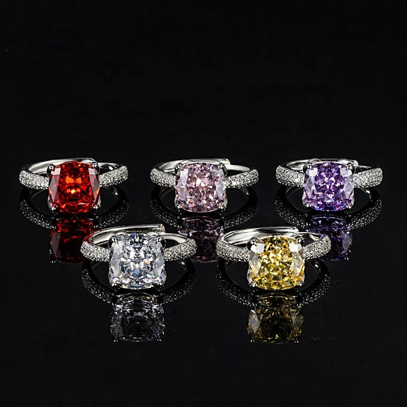 Elegant Fashion Cut Green and Blue Gemstone Rings with Sparkling Accents Perfect for Special Occasions Fashion Jewelry for Women
