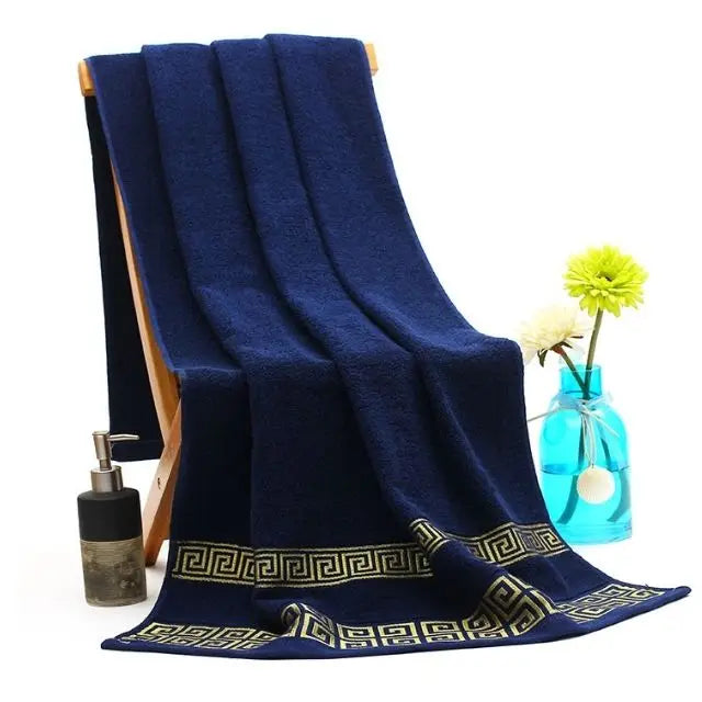 Factory Wholesale Cotton 32 Strands Quick-Dry Woven Bath Towel 70x140cm for Bathroom Home Hotel Use