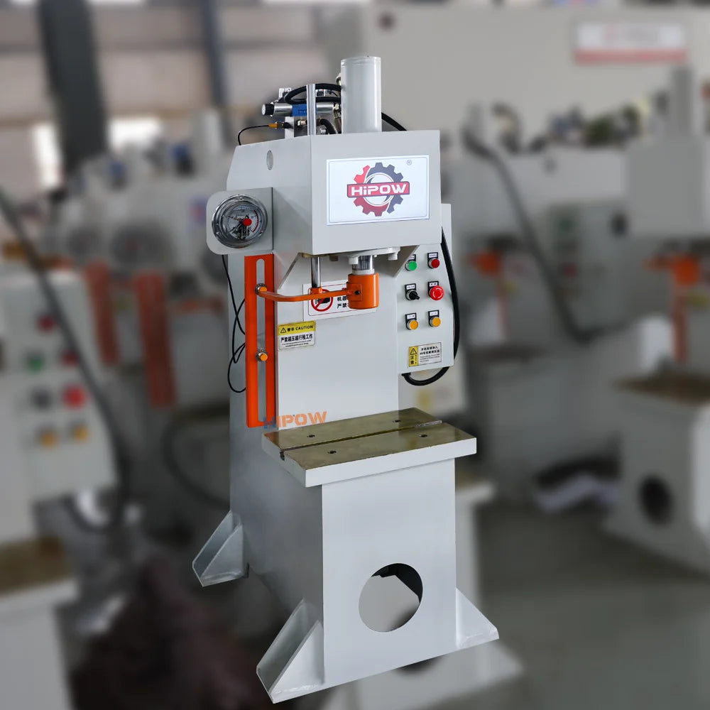 HIPOW Y41-5T Single Column Hydraulic Press 220/380/400/415V 3kW 900mm Slide Stroke 4T Weight Engine Bearing Equipped 1 Year