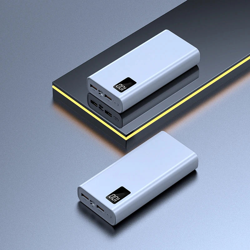 Ultra Slim 20000mAh Li-Polymer Battery Power Bank LED Display Fast Charging Dual USB Output Portable Power Bank Batterie Externe