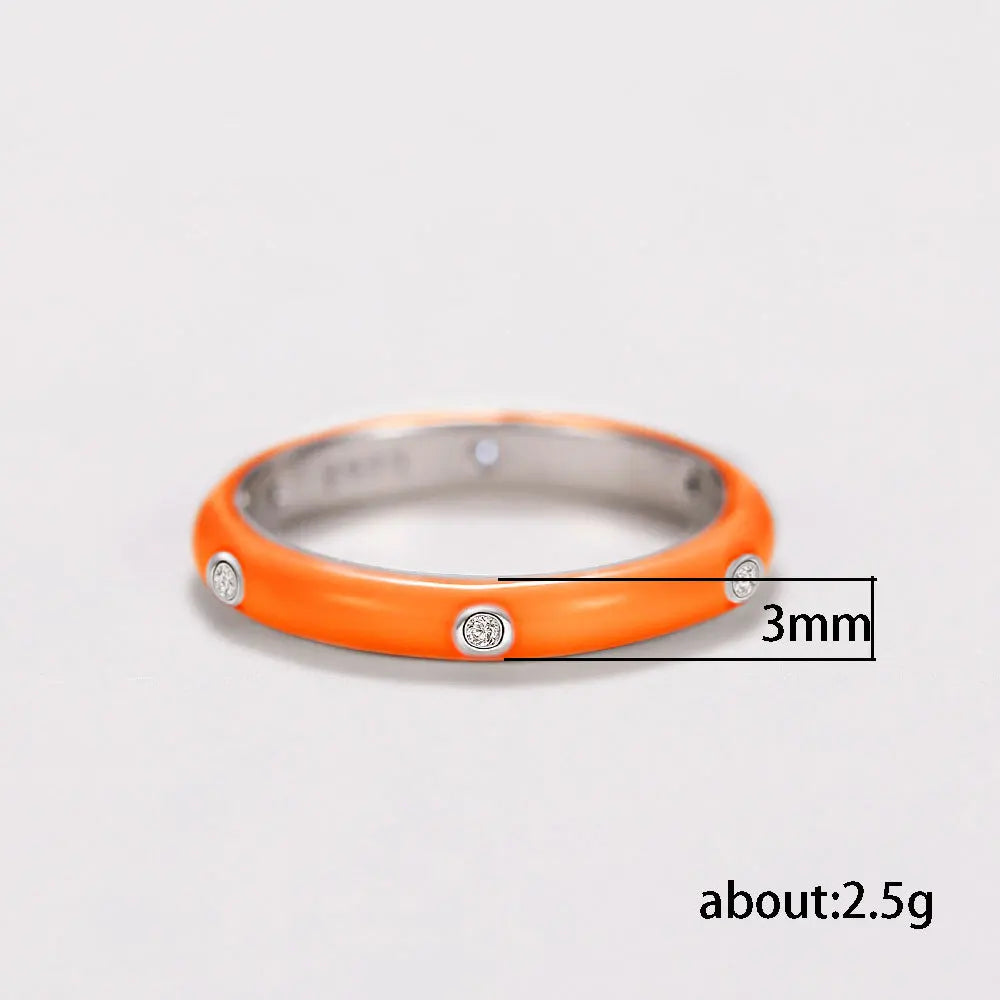 F1726 Fashion Rings Unisex Lab Created Cubic Zirconia Pave Setting Round Stone Gift Jewelry