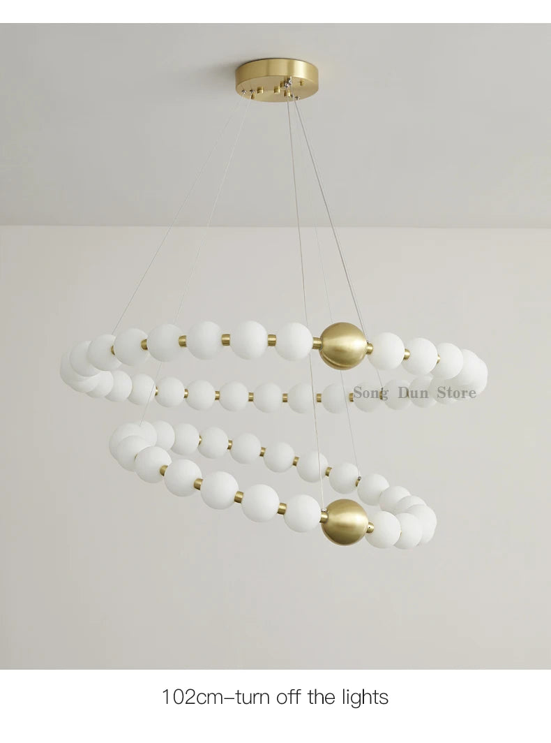 All Copper Post-Modern Household Living Room Chandelier Modern Minimalist Light Luxury Creative Personality Net Red Children’s