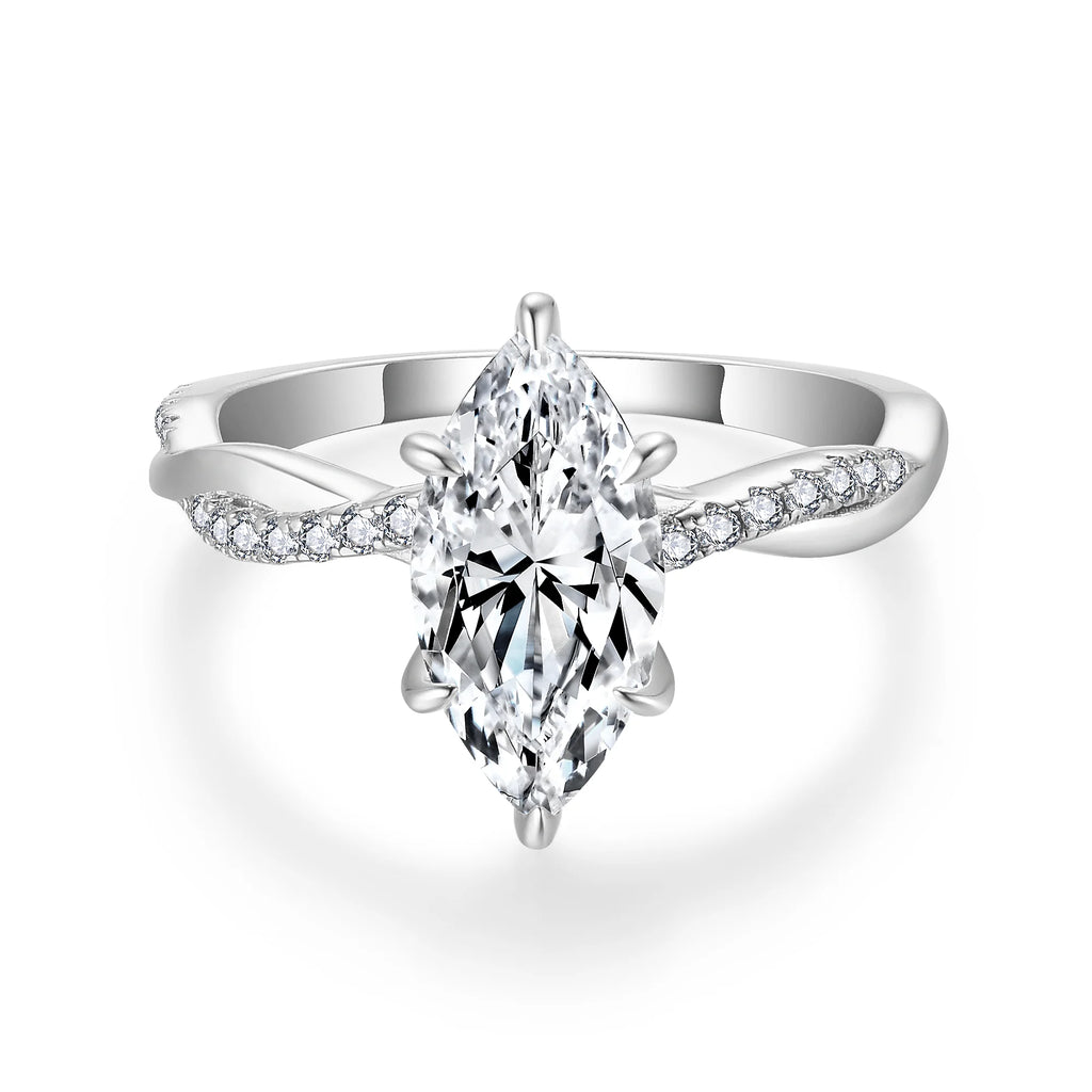 Ruizuan Gold Plated Fine Jewelry for Women Claw Setting 2 Carat Thin Rings GRA Certified Wholesale Dropshipping Suppliers