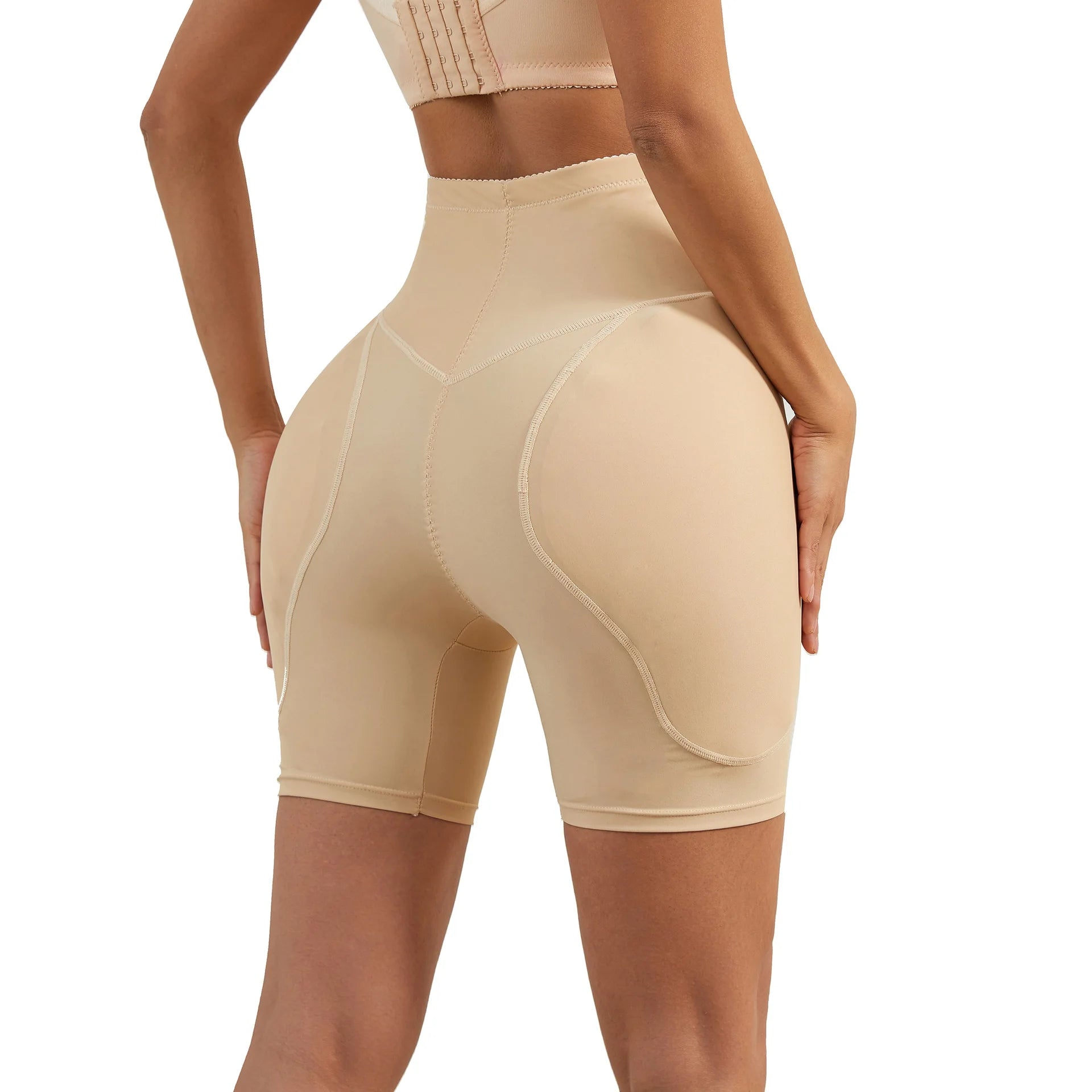 Plus Size Padded Buttocks Shaper Tummy Control Shapewear Thigh Slim Women Butt Lifter Seamless Shapers