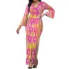 Hot Selling Flower Polynesian Tribal Bell Sleeve V Neck Long Maxi Slit Dress Custom Plus Size Womens Dresses Island Style Dress