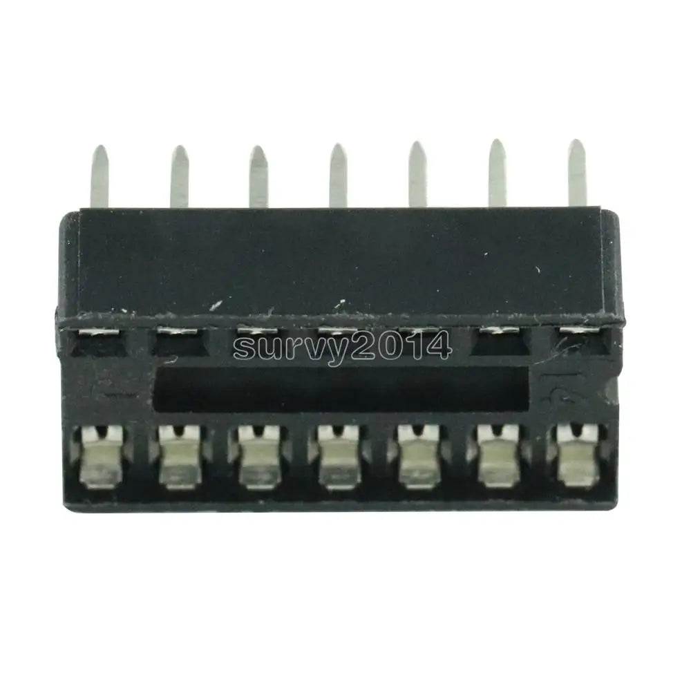 20PCS 14pin DIP IC Socket Adaptor Solder Type Socket Pitch Dual Wipe Contact