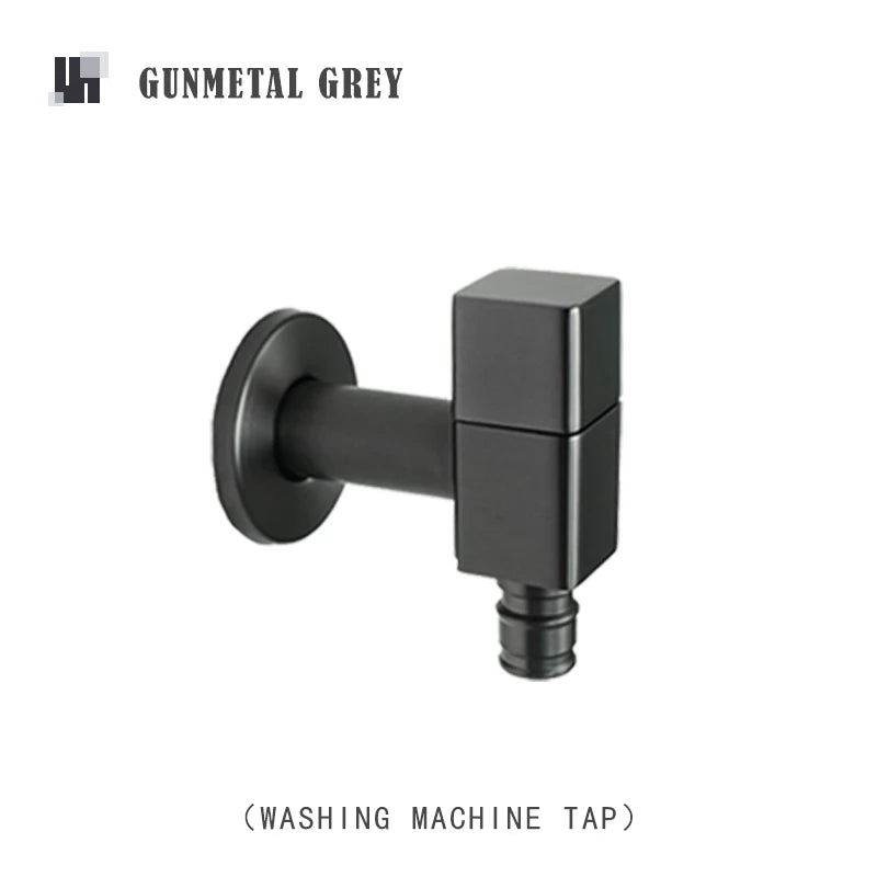 Washing Machine Faucet Tap Outdoor Garden Mop Pool Wash Faucets Bathroom Square Wall Mounted Solid Brass Sink Cold Water Tap