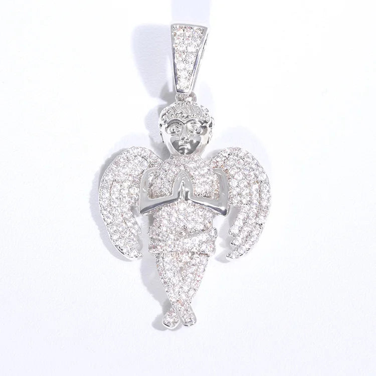 Wholesale Price Ready to Ship Gold Plated Pendant VVS Moissanite Diamond 925 Sterling Silver Charms Pendant for Necklace Jewelry