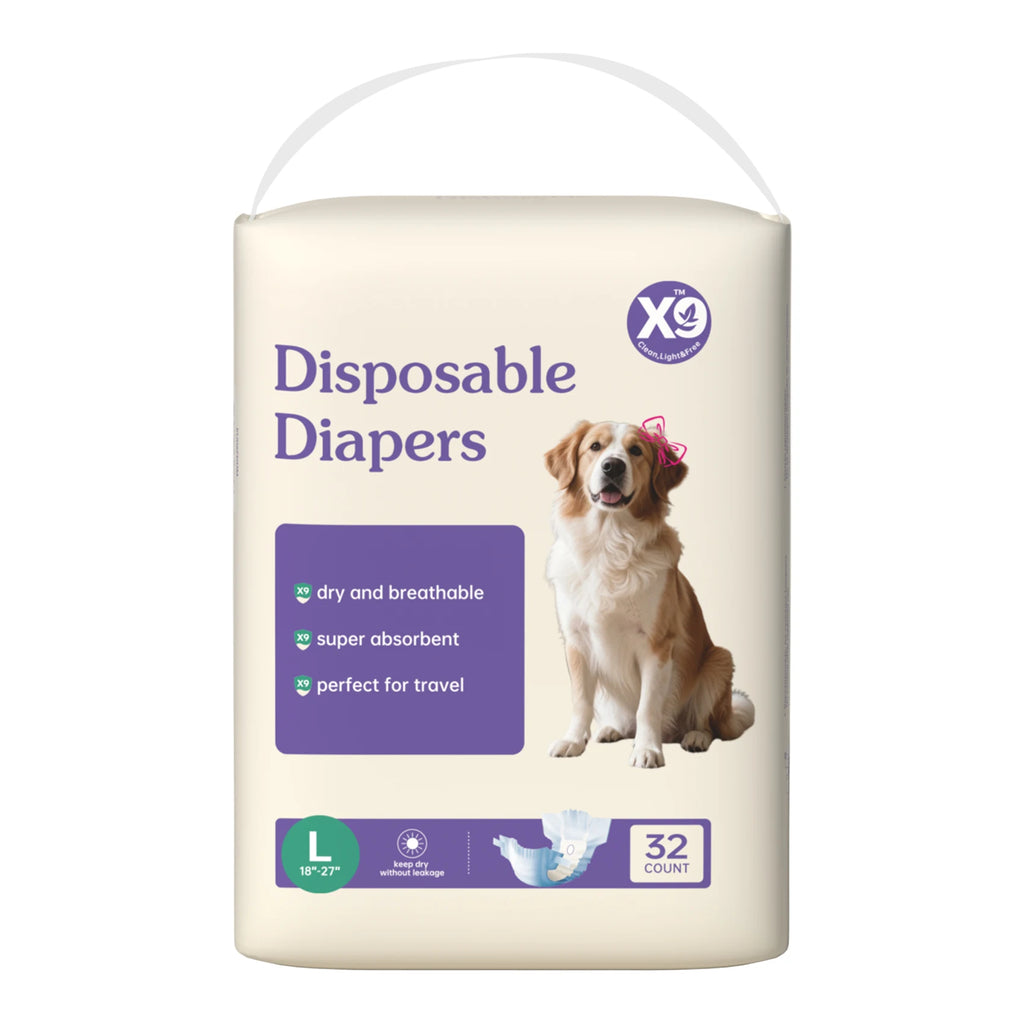 Disposable Female Dog Diapers Super Absorbent Leak-Proof for Heat Incontinence Travel