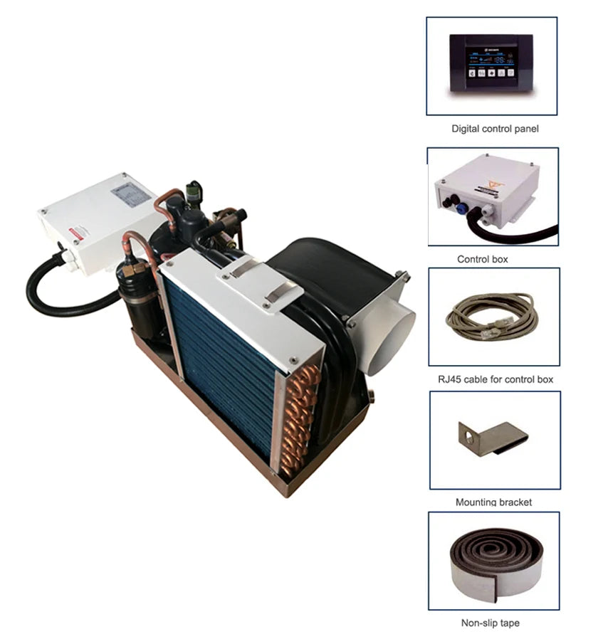 110V 220V High Quality Marine Chiller R410a Hopewell Yacht Boat Air Conditioner Seawater Cooling