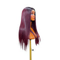 Burgundy Kim K HD for Lace Frontal 13x6 200% Density 99J Colored Straight Red Human Hair Wig 100% Authentic 100% Human Hair Wig
