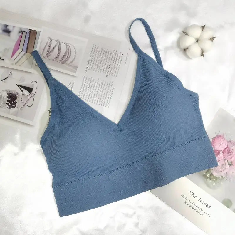 Women Sports Bra Tube Top Push-Up Bra Padded Crop Top Seamless Underwear Female Streetwear Tank Tops Removable Pads Camisole