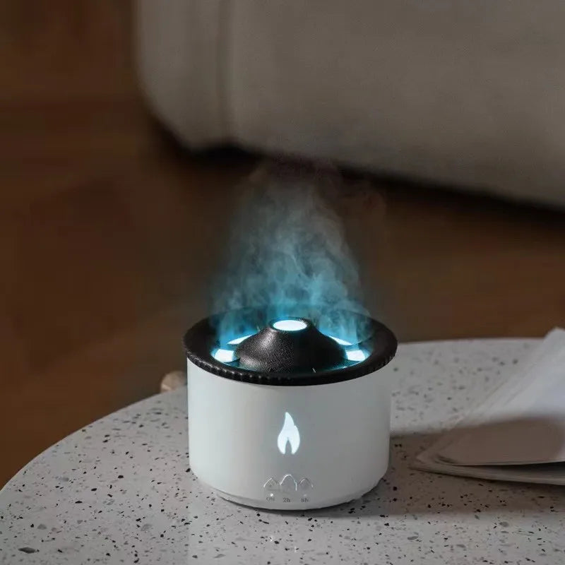 Colorful Flame Electric Aroma Diffuser Oil Fragrance Cold Air Scent Humidifier Portable Household Application Perfect Gift Box