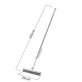 3 in 1 Household Bathroom Long Handle Cleaning Brushes Floor Brush with Wiper Strip and Hair Clamp for Bathroom Cleaning