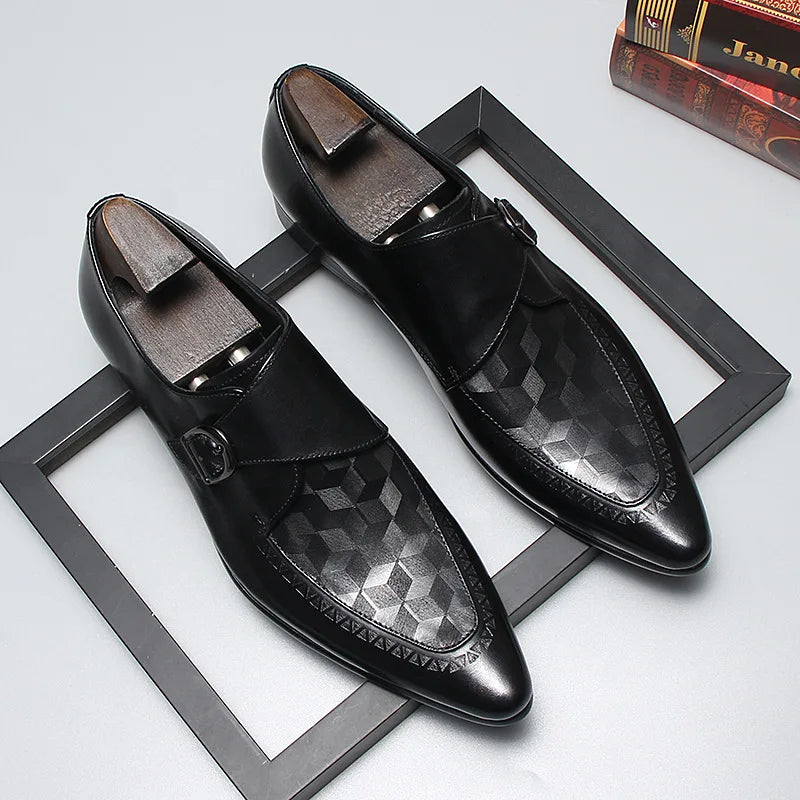 High Quality Genuine Leather Shoes Men's Business Fashion Formal Wedding Shoes