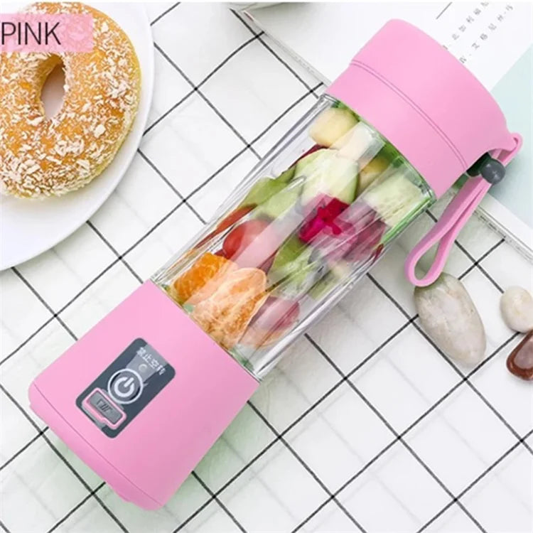 Portable Mini Plastic Bottle Fruit Juice Cup Blender USB Rechargeable Automatic Fast Mixing Electric Fruit Juicer