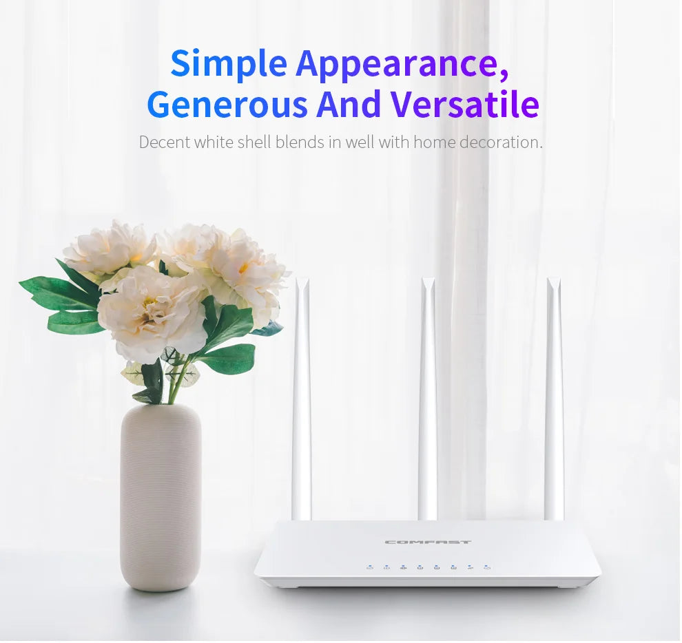 COMFAST CF-WR627AX AX2700 WiFi6 Mesh Router Gigabit Dual Band 2.4G+5.8GHz One-Click Mesh Whole Home Coverage 4 High Gain Antenna