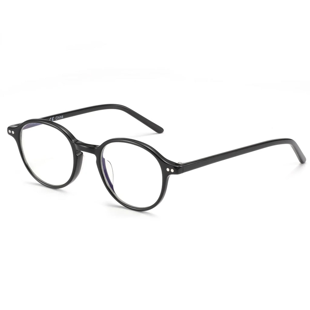 ZENOTTIC XS Size Unisex Ultralight Acetate Small Round Eyewear Anti Blue Light Blocking Computer Glasses Fashion Optical Frame