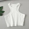 Custom Logo Vest Summer 2026 Ribbed Crop Tops Short Sleeveless Women Crop Tank Top