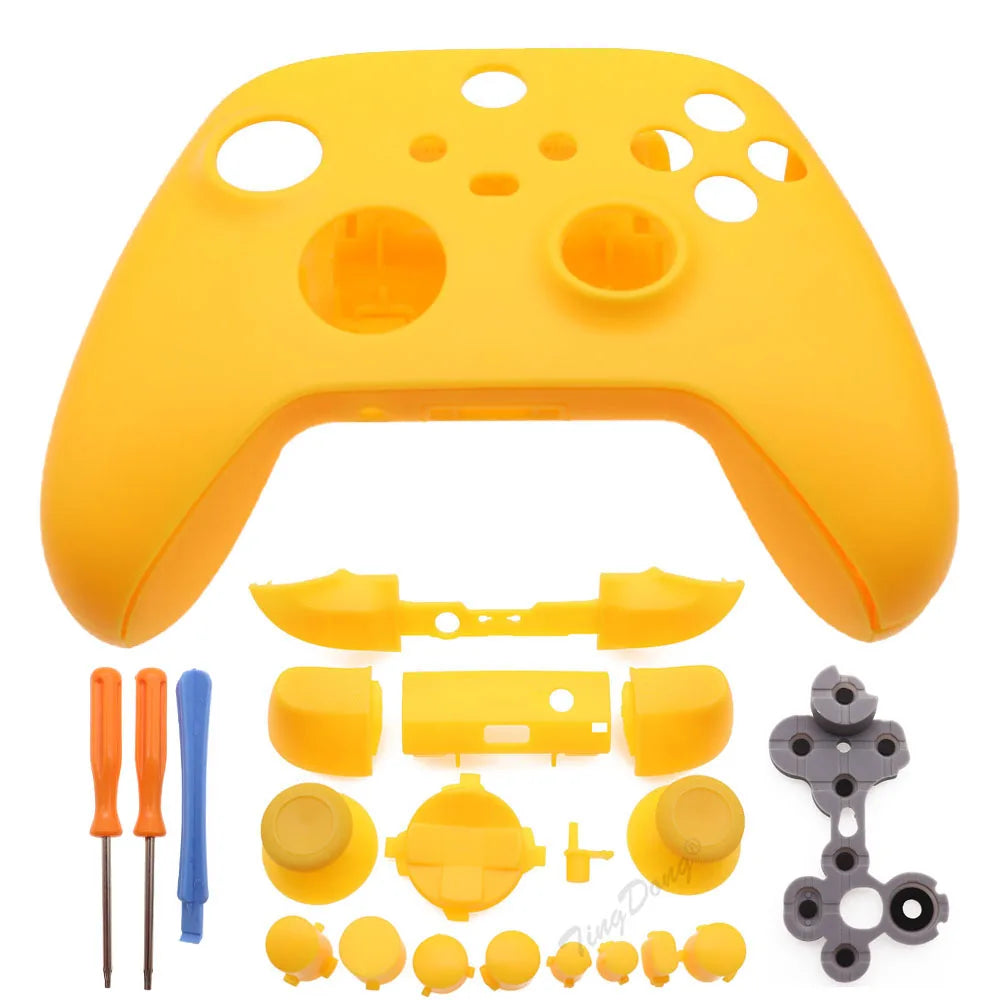 For Xbox Series X S Controller Protective Cover Shell Front After the shell Case and Full set Buttons &Tools & Conductive Rubber