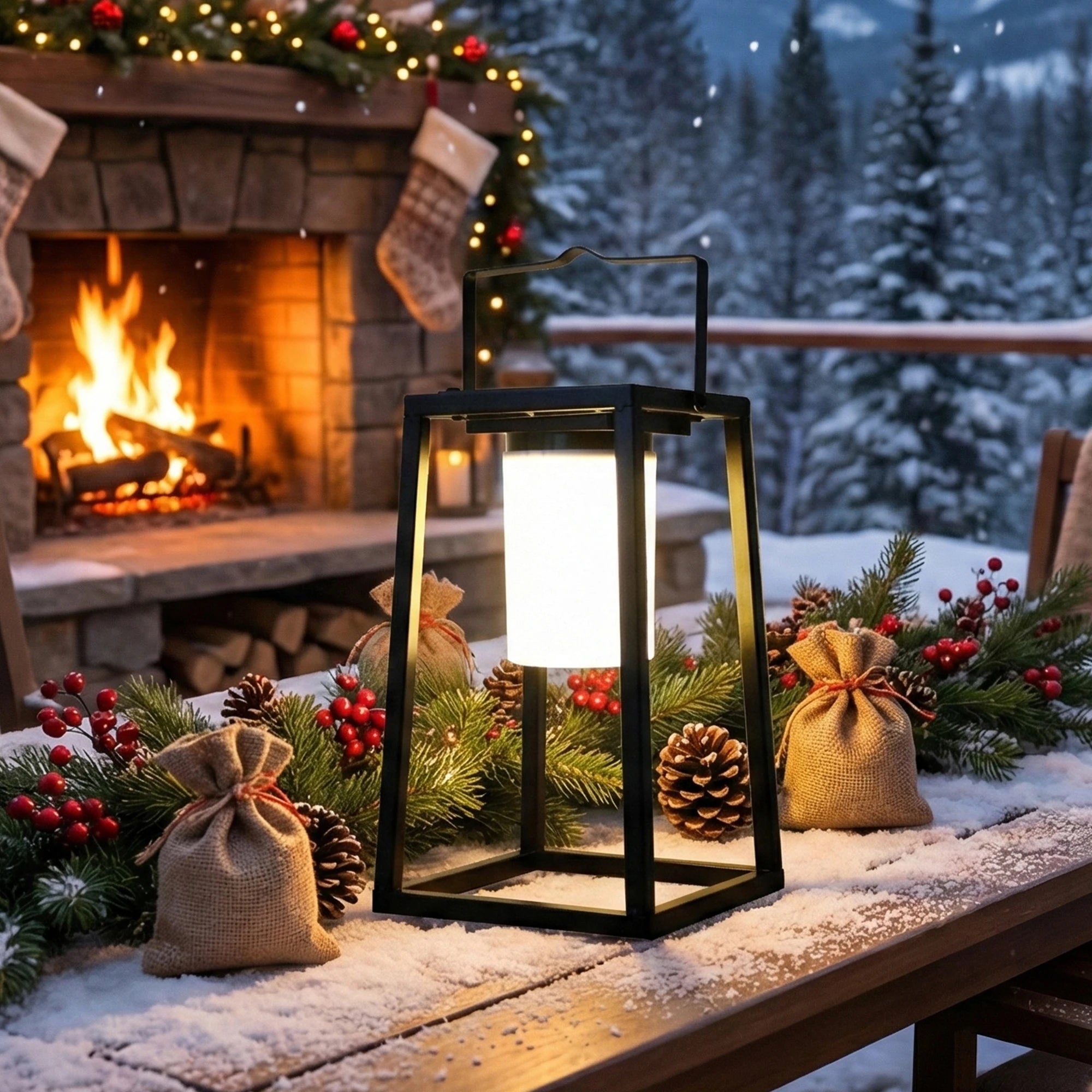 Metal Solar Garden Lantern Outdoor Waterproof Villa Patio Landscape Lamps