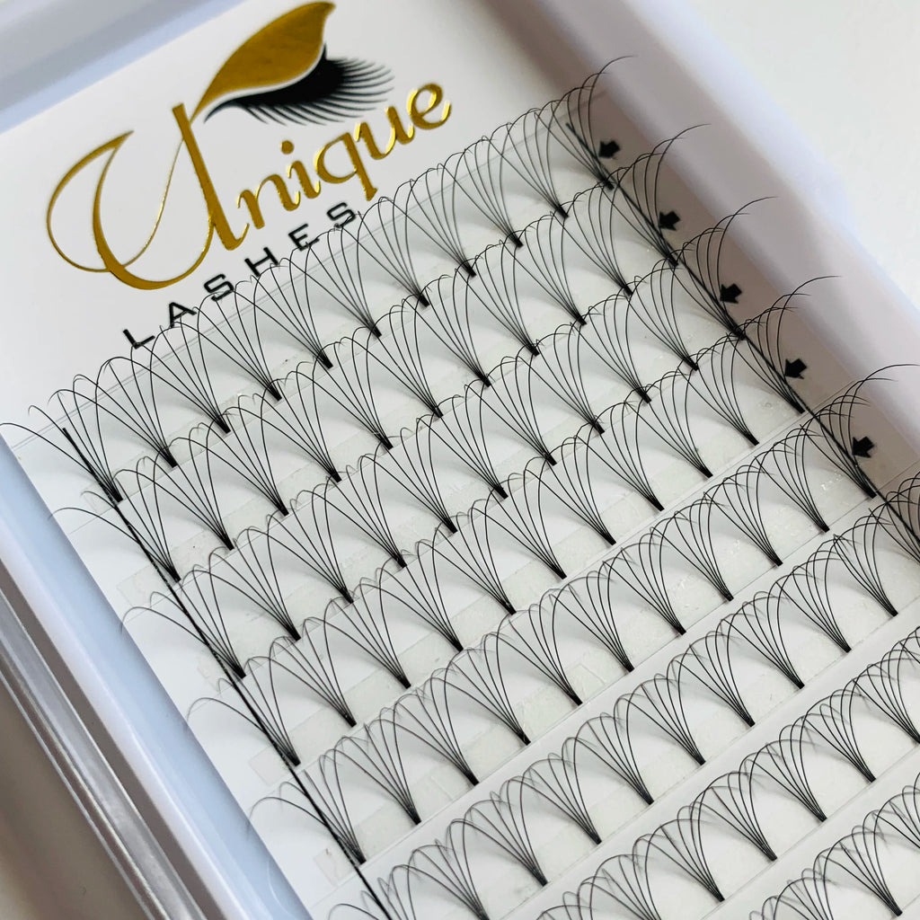Premium Lash Extensions 0.07 d Curl Short Root Eyelashes Heat Bonded 4D 5D 6D 7D Premade Volume Fans