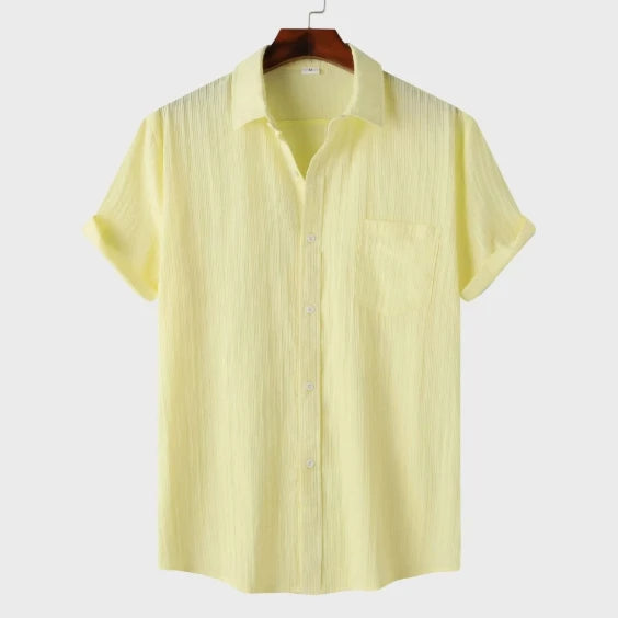 Liu Ming Custom Summer Men's Casual Short Sleeve Hawaiian Beach Shirts Breathable Cotton Button Design for Holidays Beach